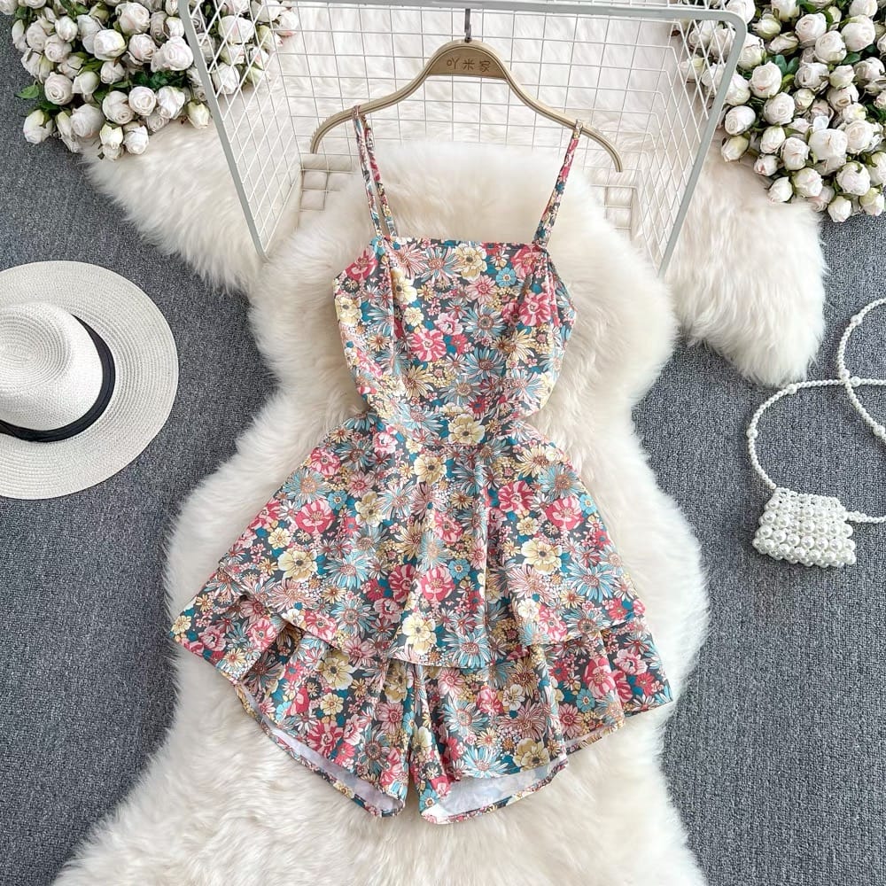 Cancel your plans floral romper JRZZ487 image
