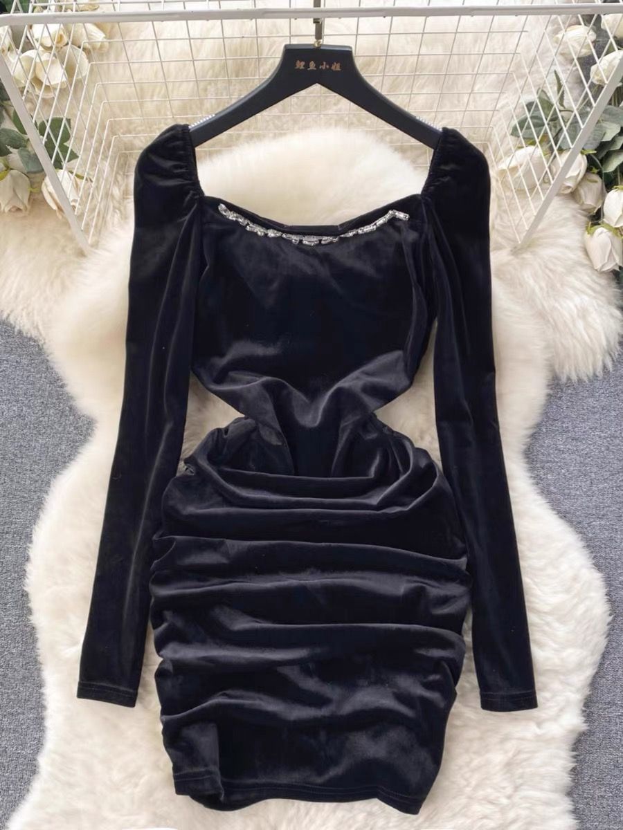 Majestic beauty velvet dress CBC477 image