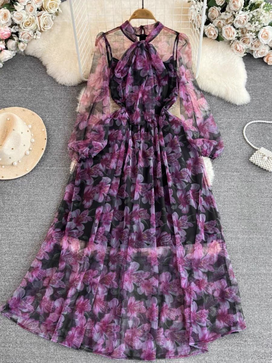 Watch the throne chiffon dress CD208 image