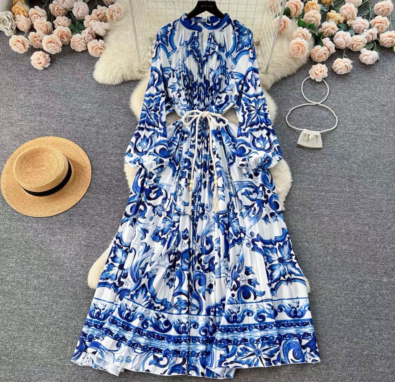 Wedding guest print dress CD522 image