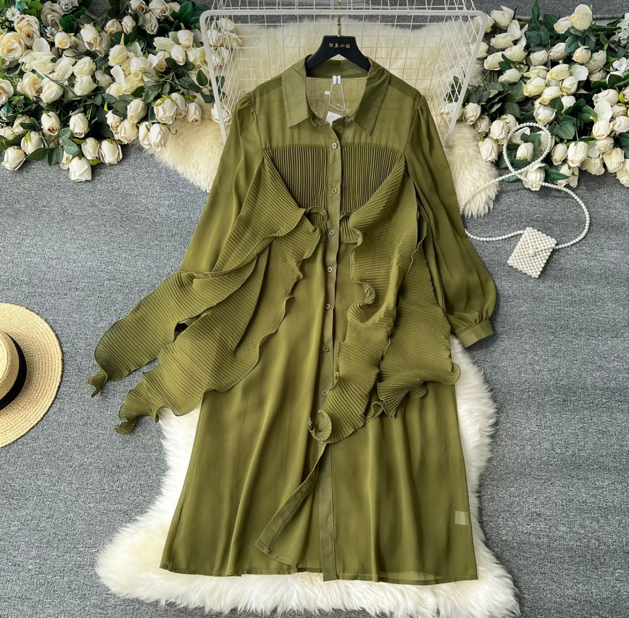 Full bloom ruffle dress CD557 image