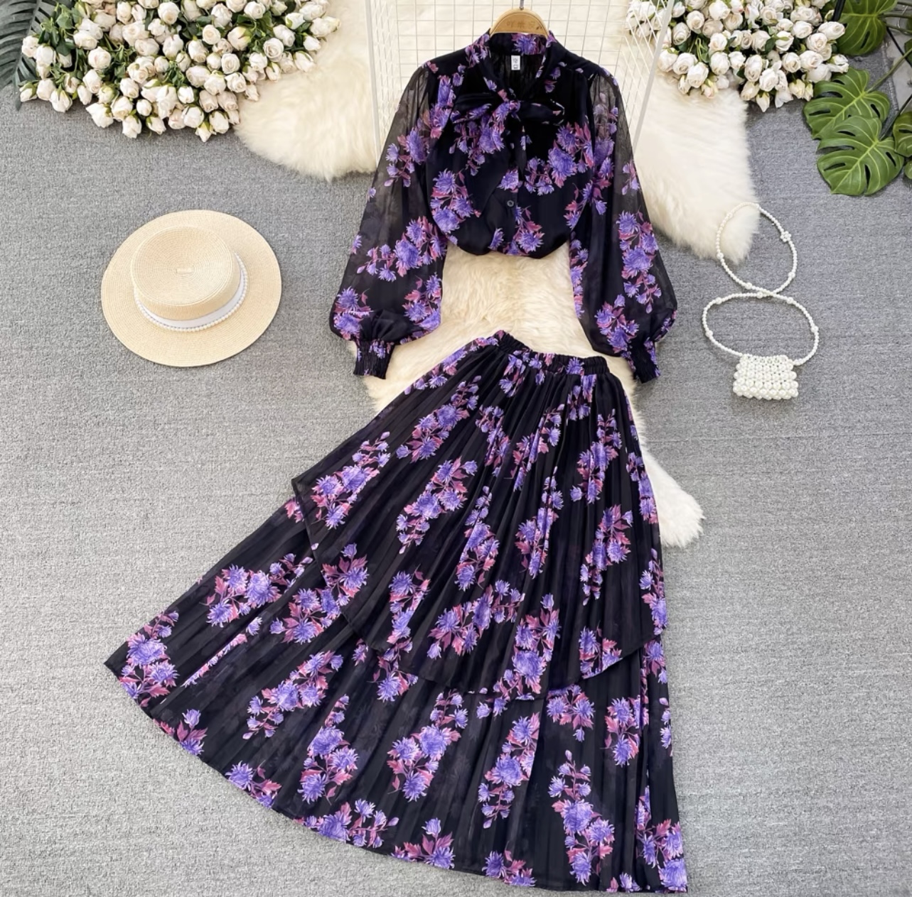 Keep tradition print dress TPZZ1755 image