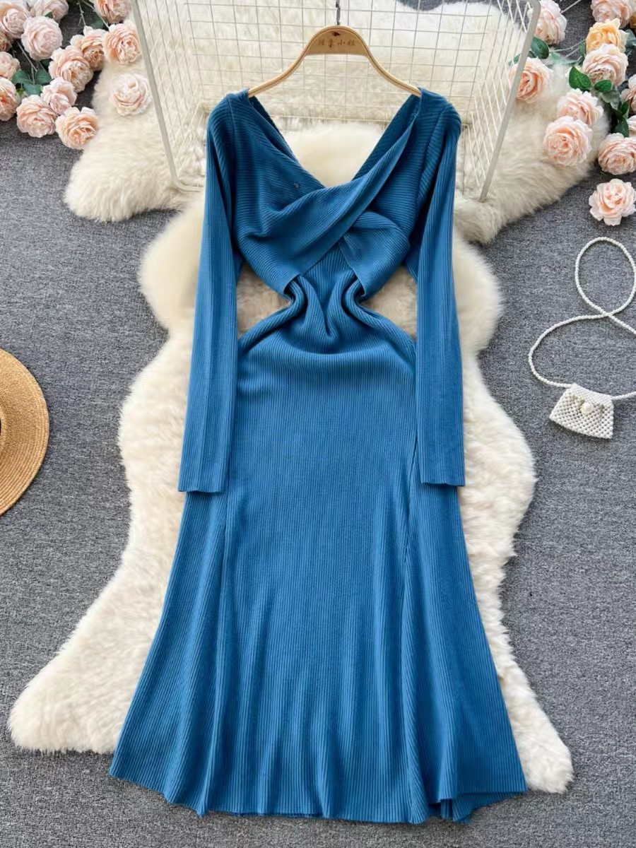 Coffee dates knitted dress KD154