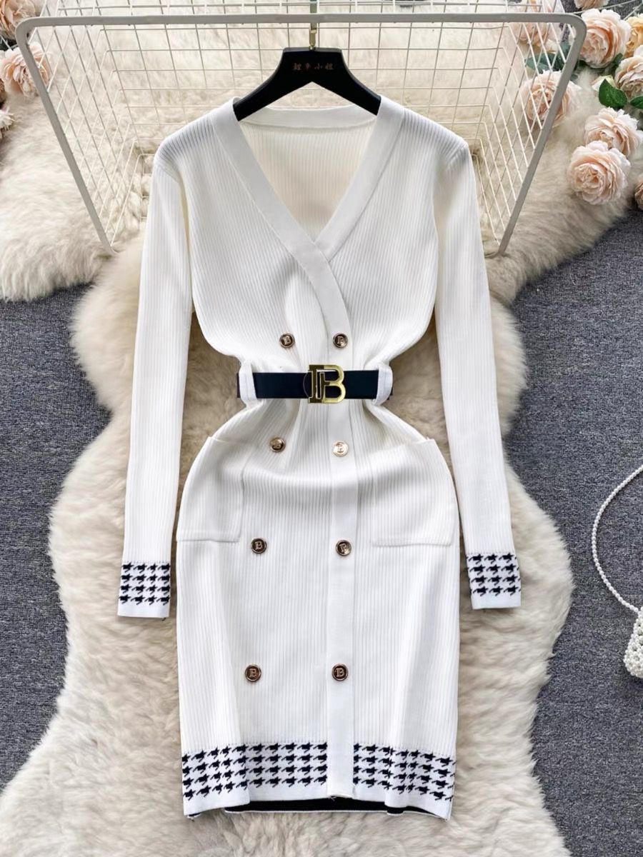 Faye cruise ship knitted dress & belt KBC116 image