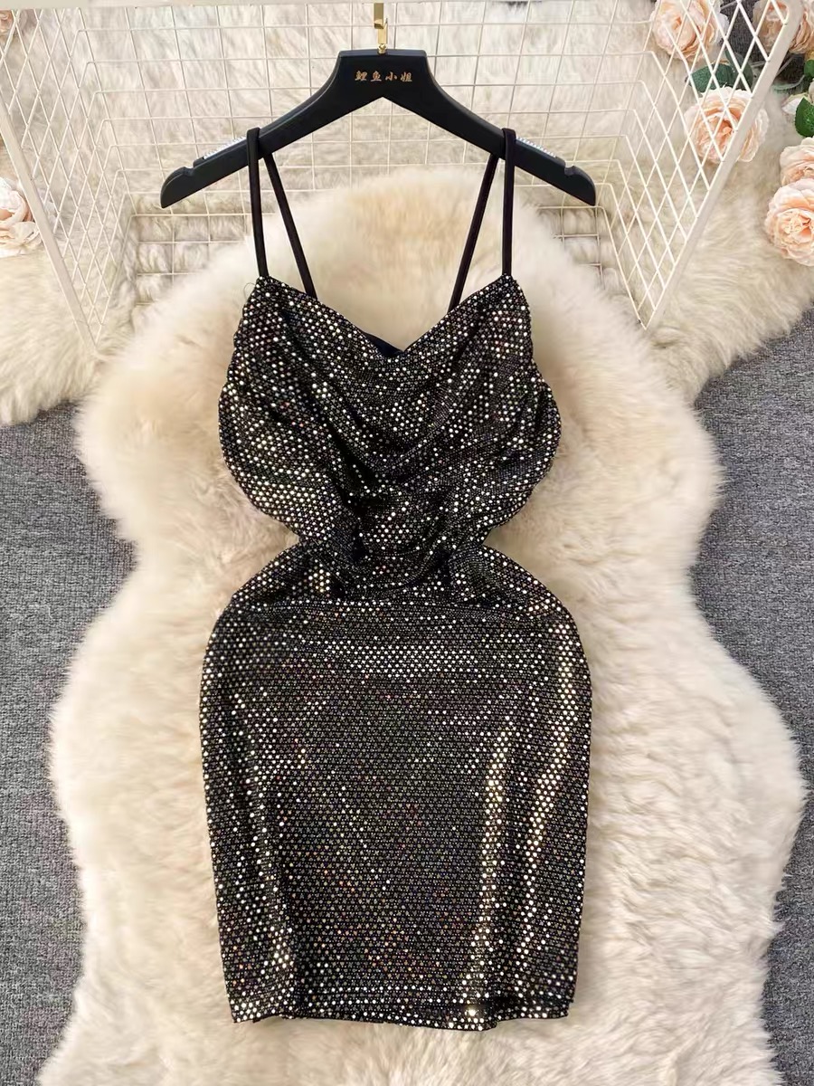 Splitting ways sparkle dress CBC461
