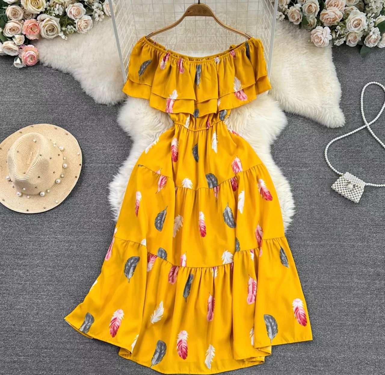 Stepping out off shoulder dress CD232 image