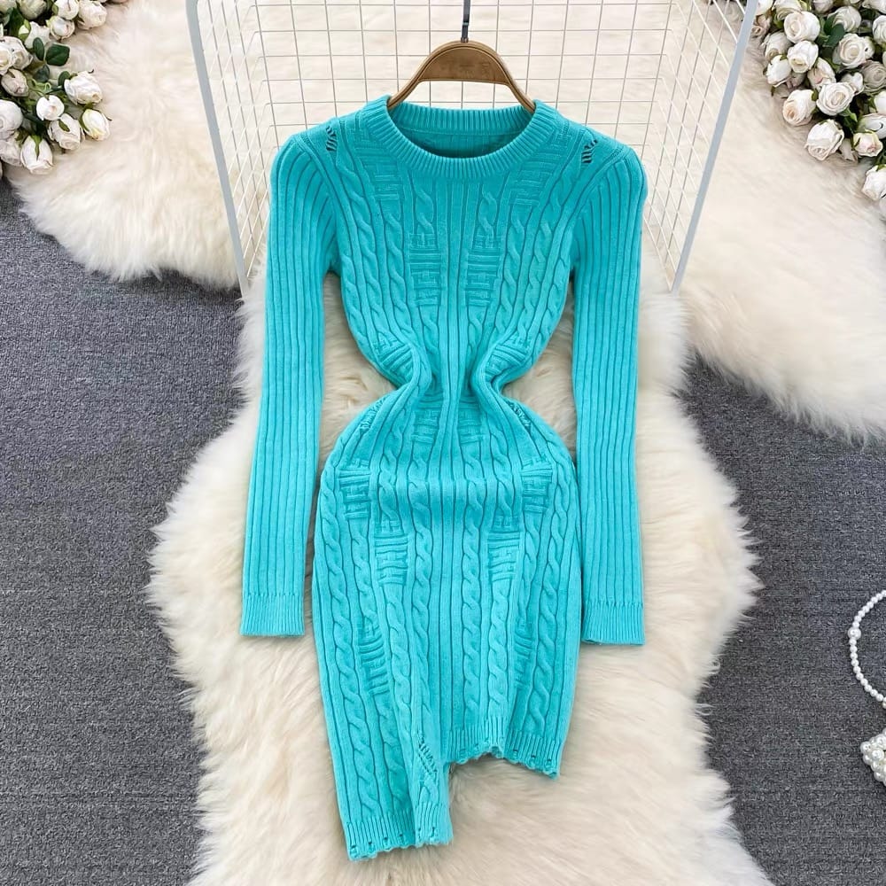 Champagne body knit gown KBC35 image