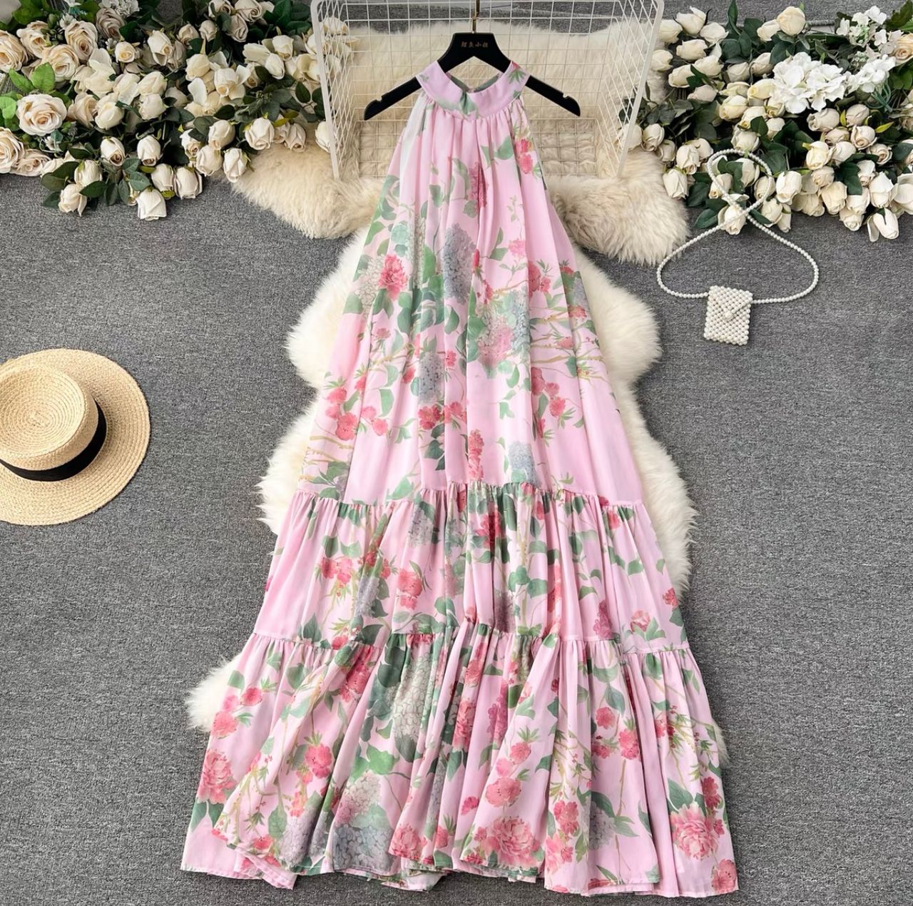 Only good energy chiffon dress CD631 image