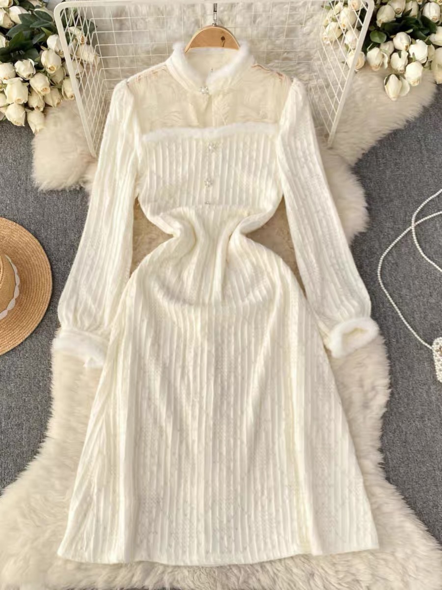 Girl next door cozy dress KD220