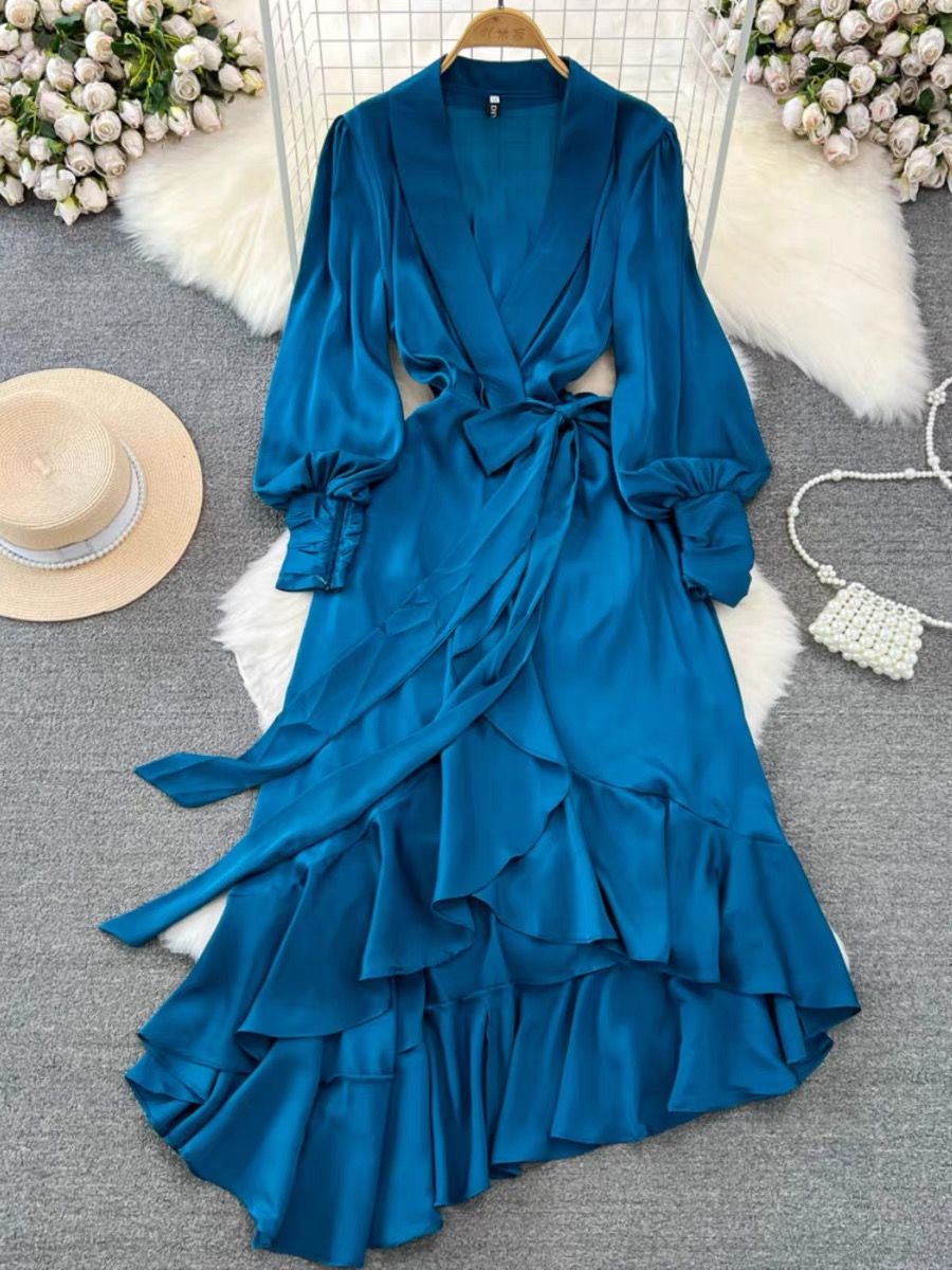 Living the life luxury silk dress FD308 image