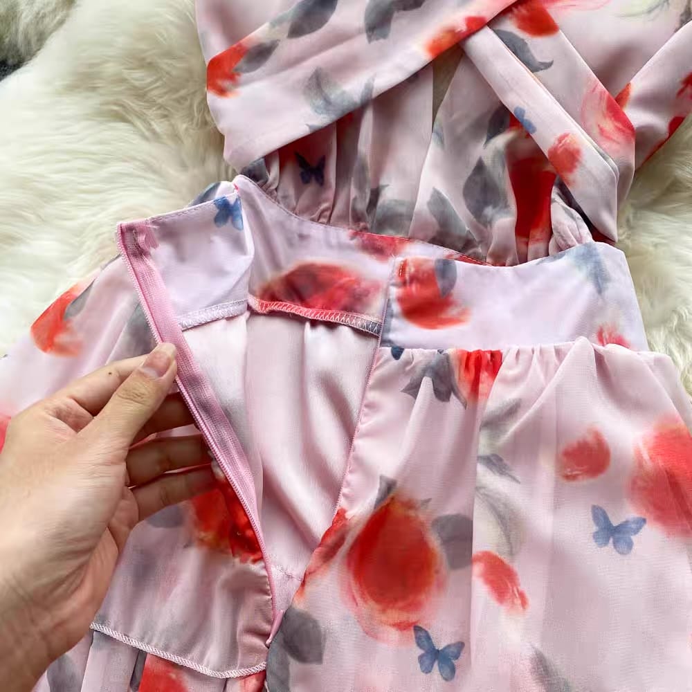 Opposite attract love floral dress CD84 image