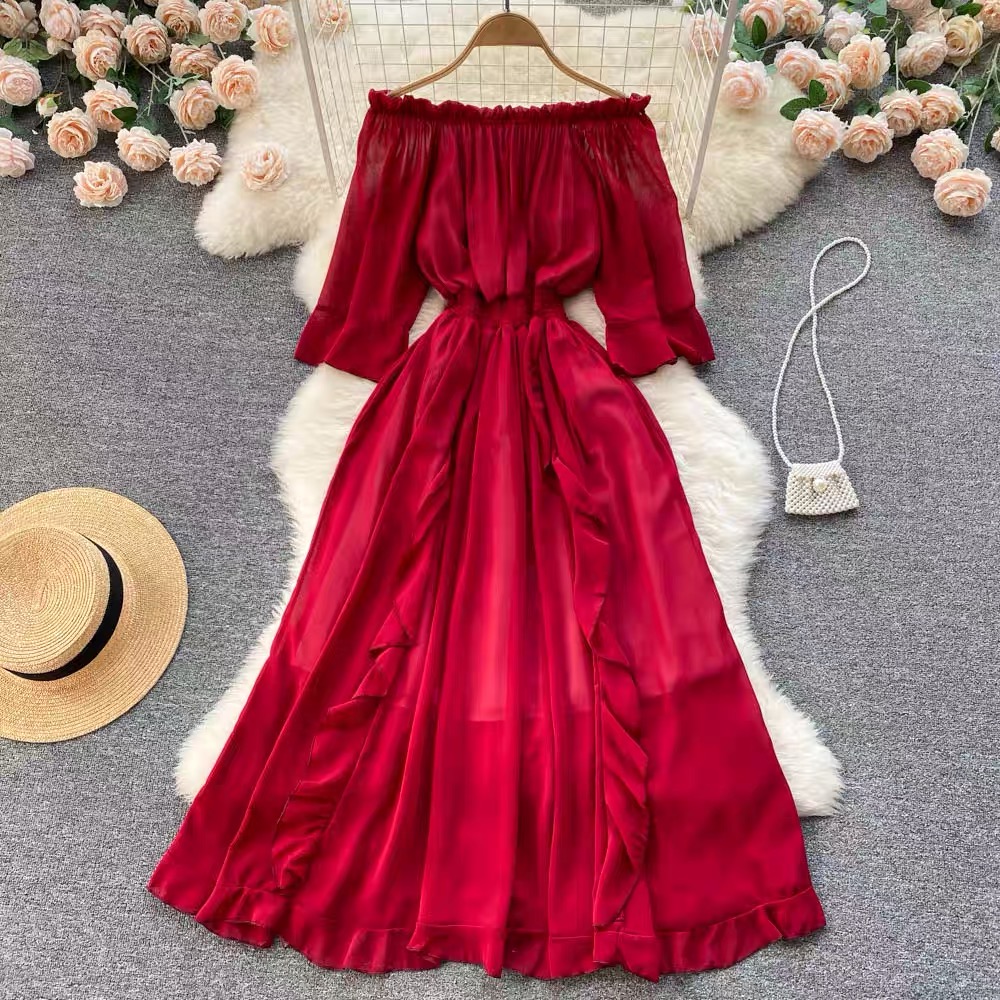 True love story ruffle gown CD66