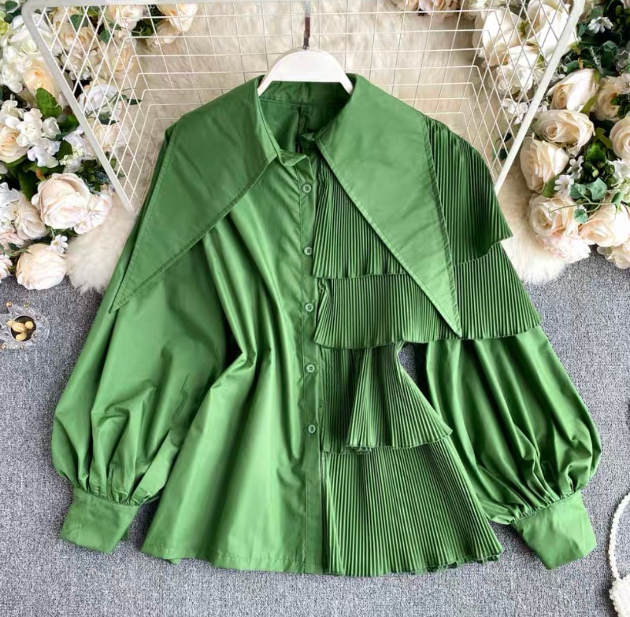 No shorts cut pleated style shirts SDZZ180 image