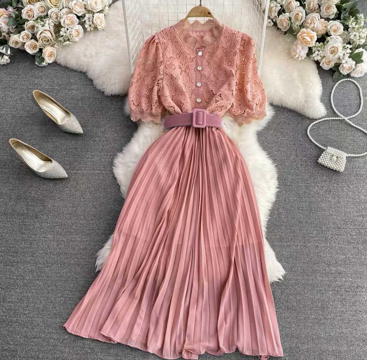He knows me best lace dress FD203 image