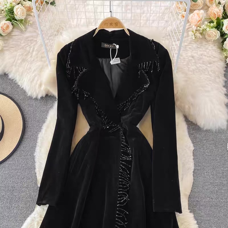 VIP attitude premium  suede dress FD91 image