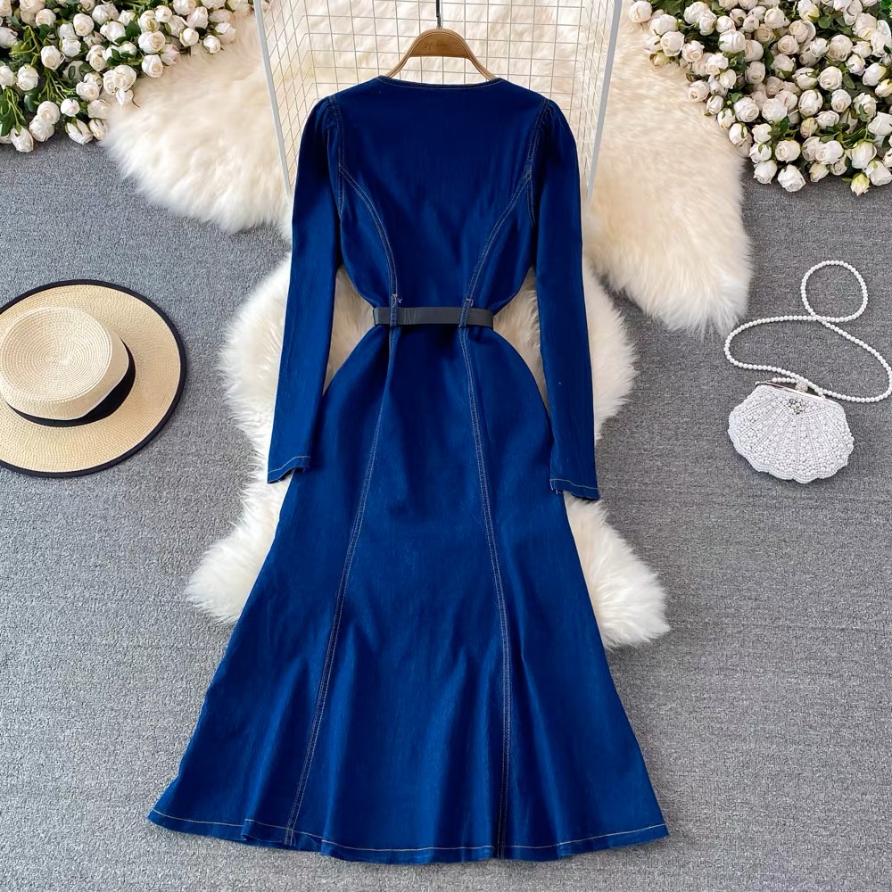 Office calling denim dress DD13 image