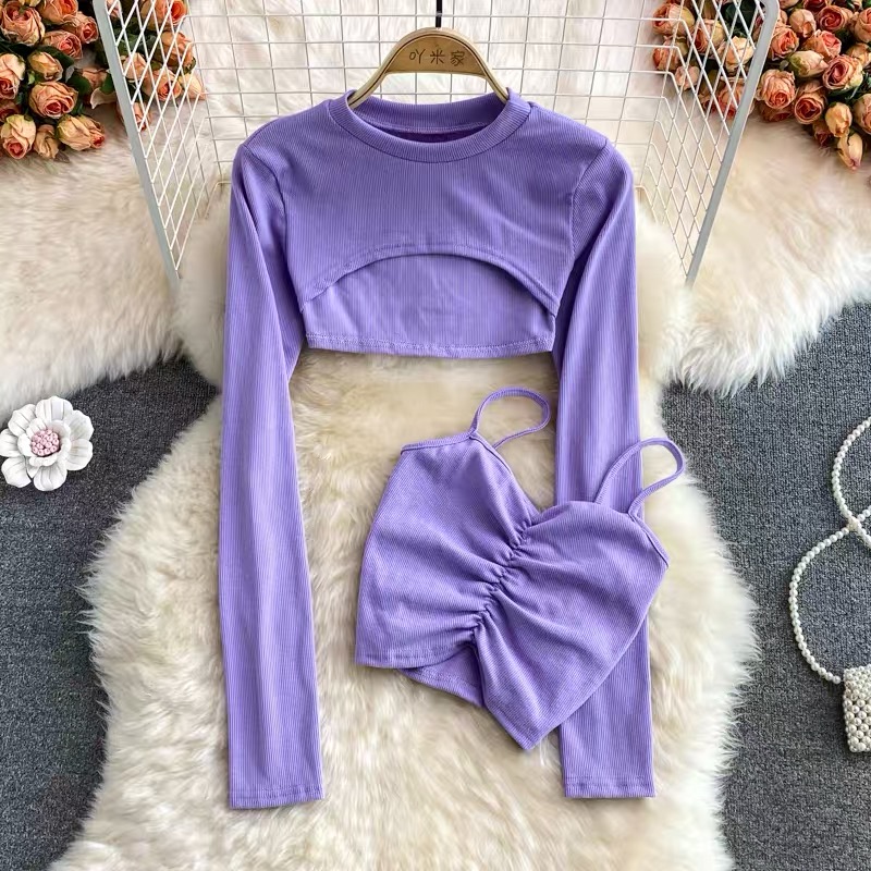 Samantha crop top set TZZ407 image