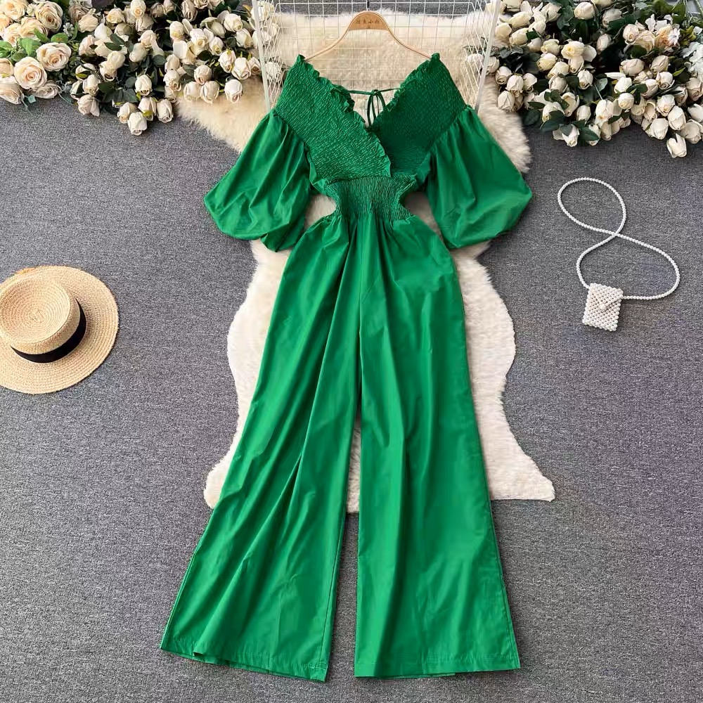 Natural diva ruched jumpsuit JRZZ546 image