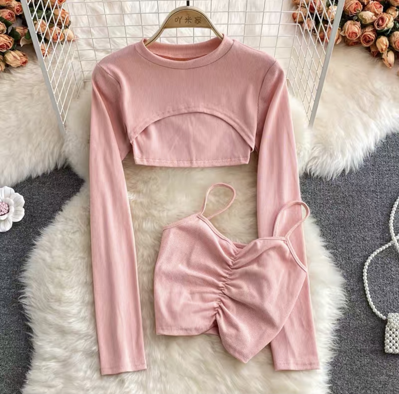 Samantha crop top set TZZ407 image