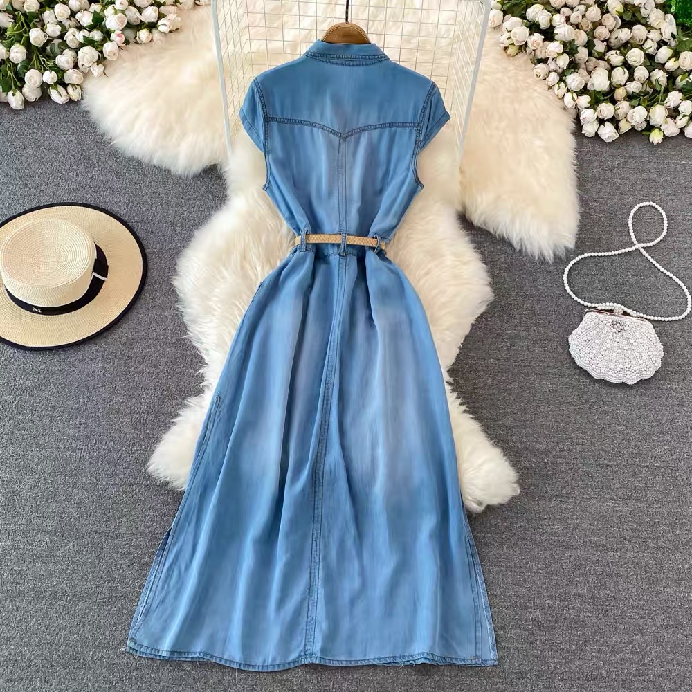 The lady beside my house denim dress & belt DD3 image