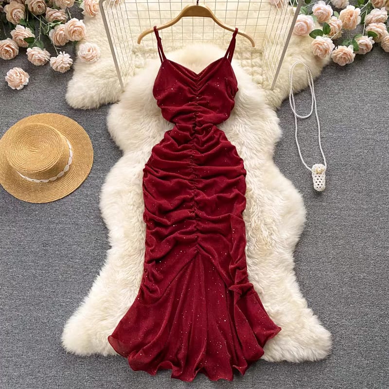 High class babe ruched gown CBC22 image