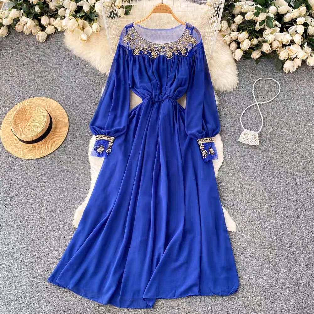 Take chances embroidery dress FD189 image