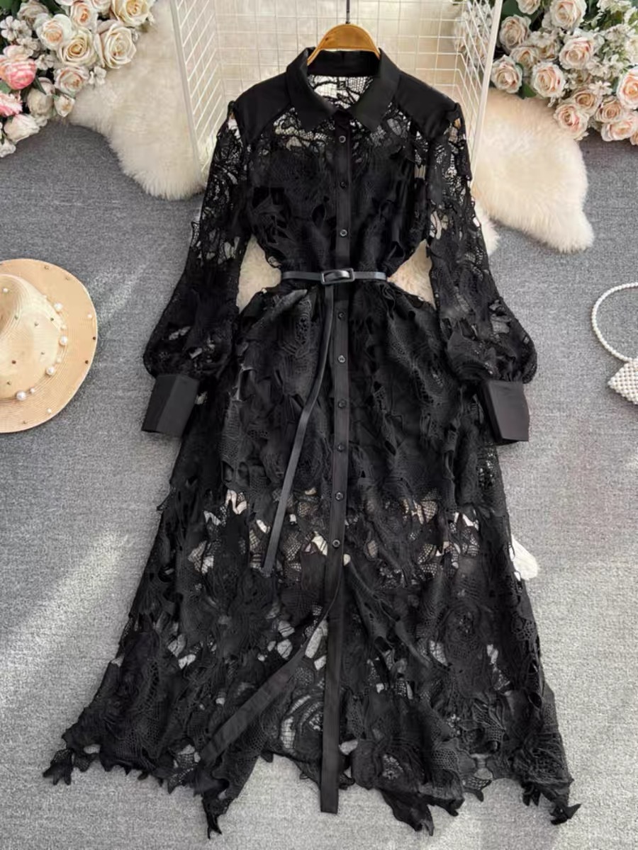 Time away lace dress & belt FD421