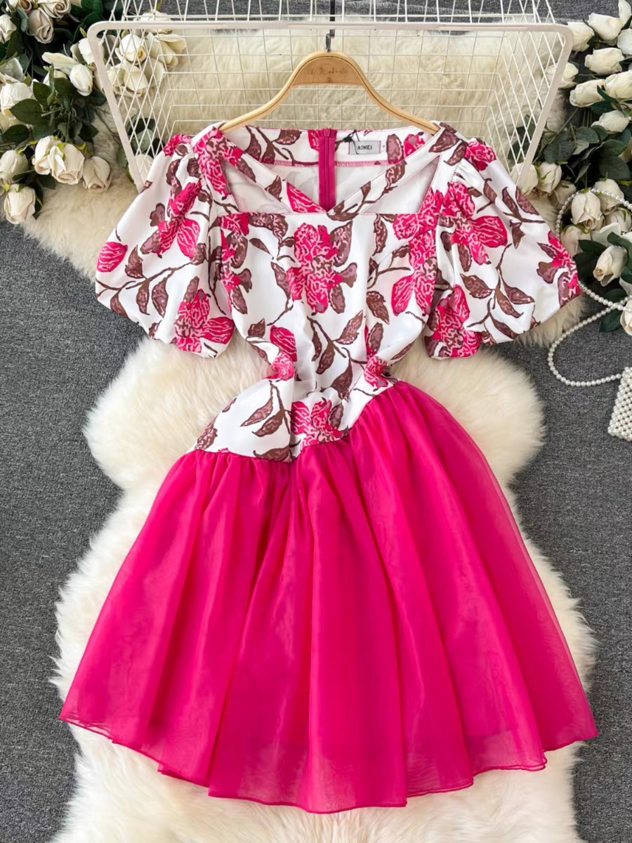 La lady floral Dress EVD142