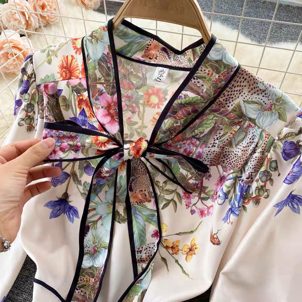 Daring and dazzling print dress ED12 image