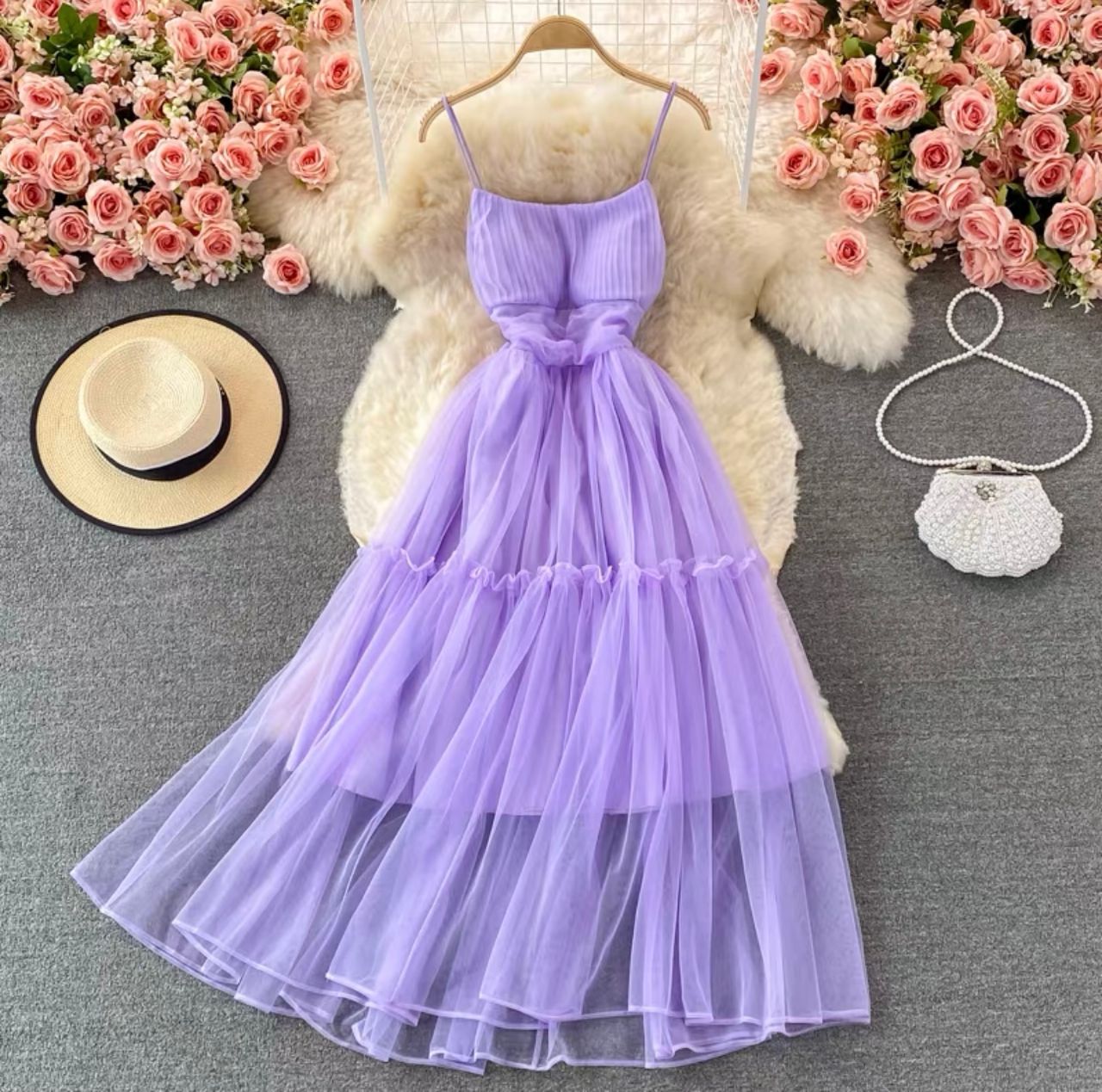Milkshake party ruffle dress CD40 image