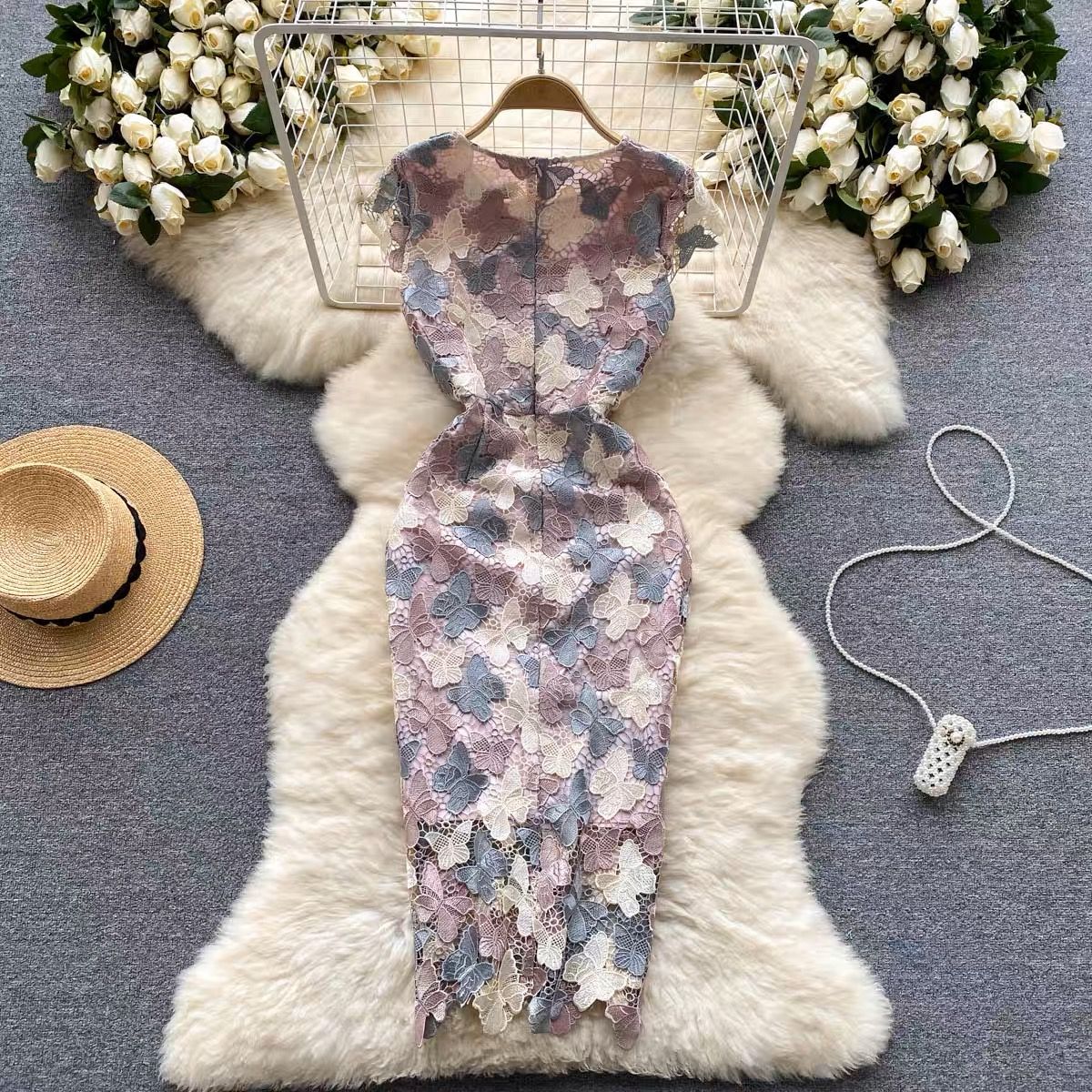 Saturday night diva butterfly lace dress EBC24 image