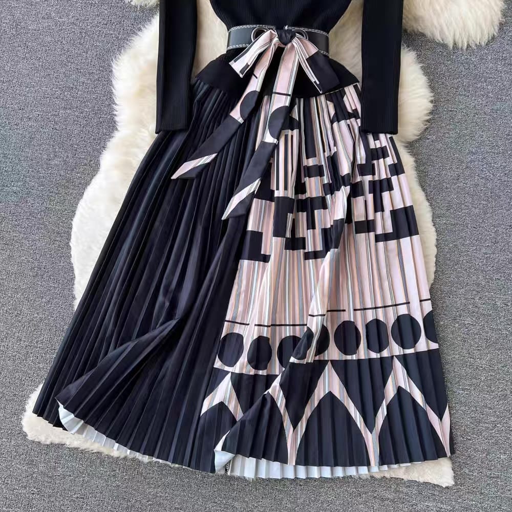 The main event print dress FD99 image