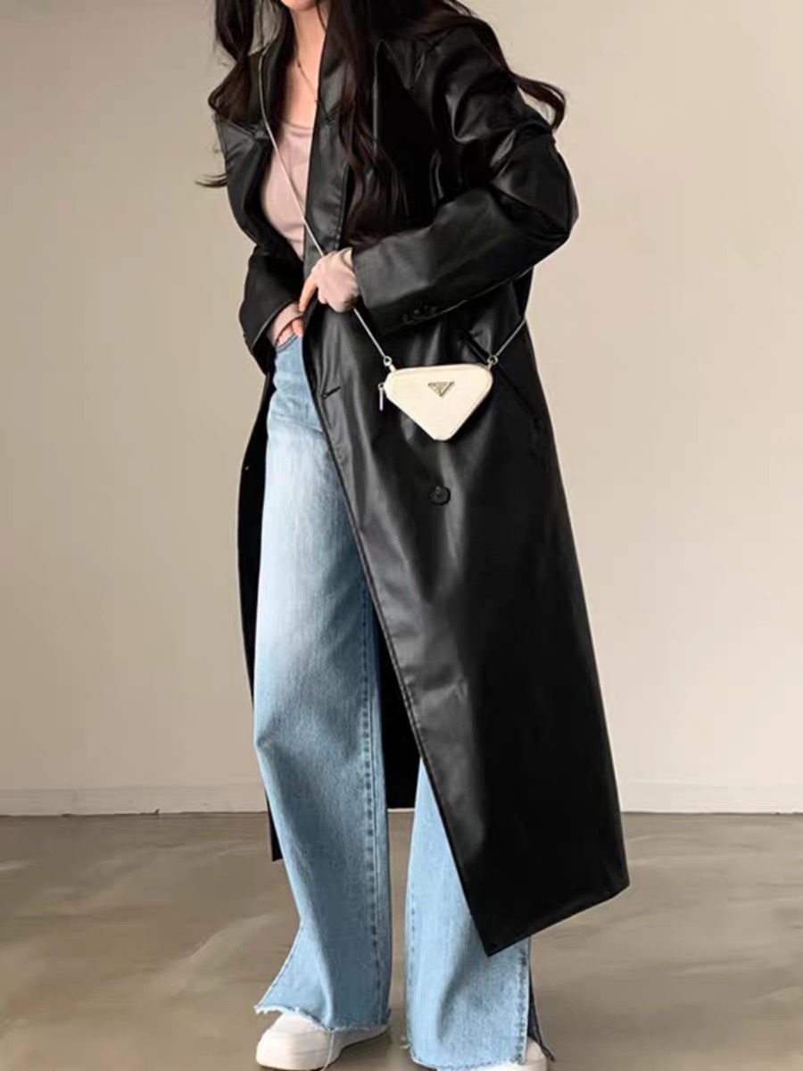 Millionaires club leather coat LJ115 image