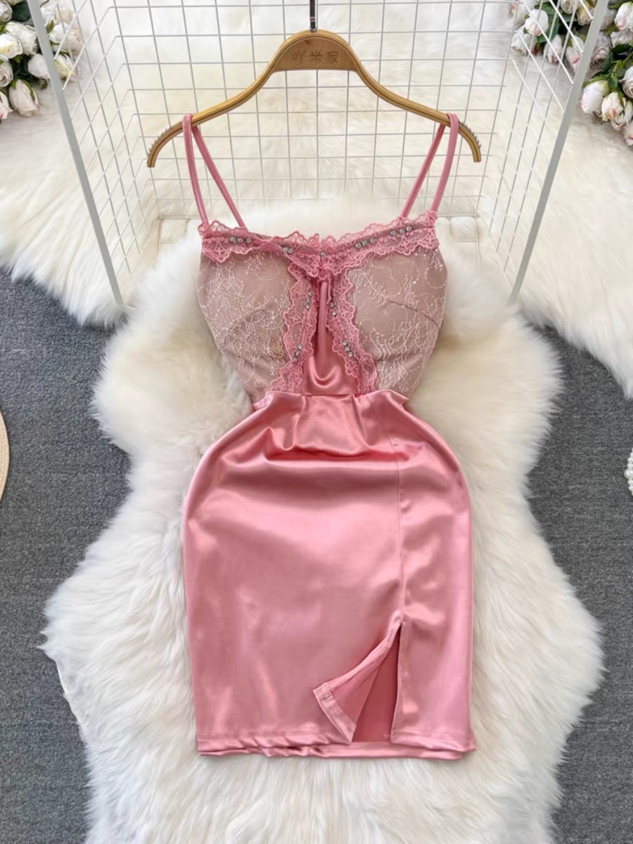 A little closure silk dress CBC375
