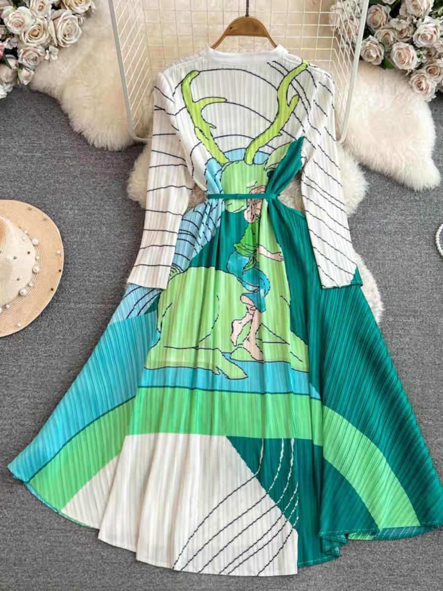 San Diego print dress  FD438 image