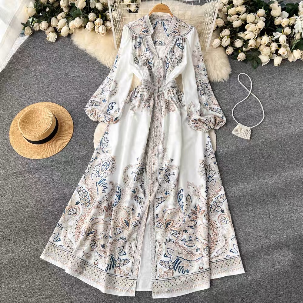 Stay focused print dress ED50
