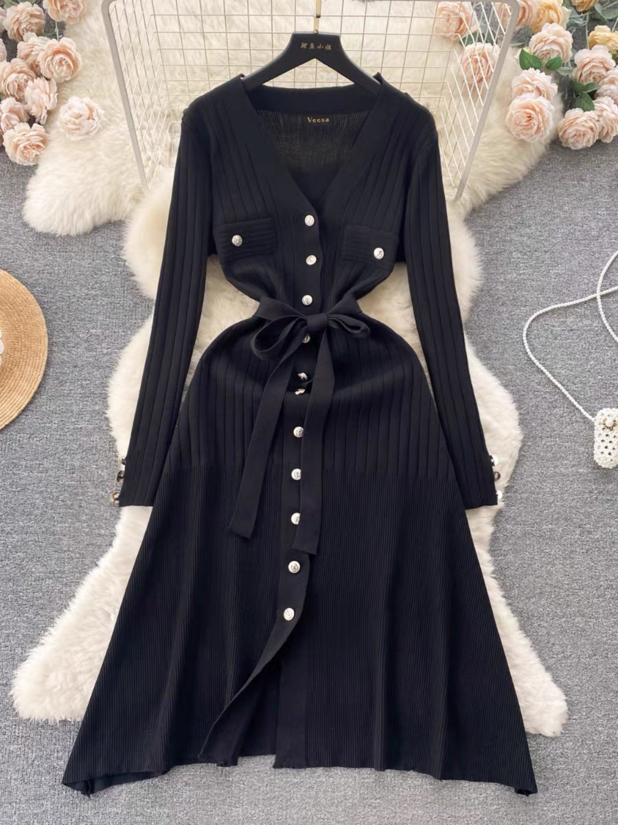 Clear as day knitted dress KD204