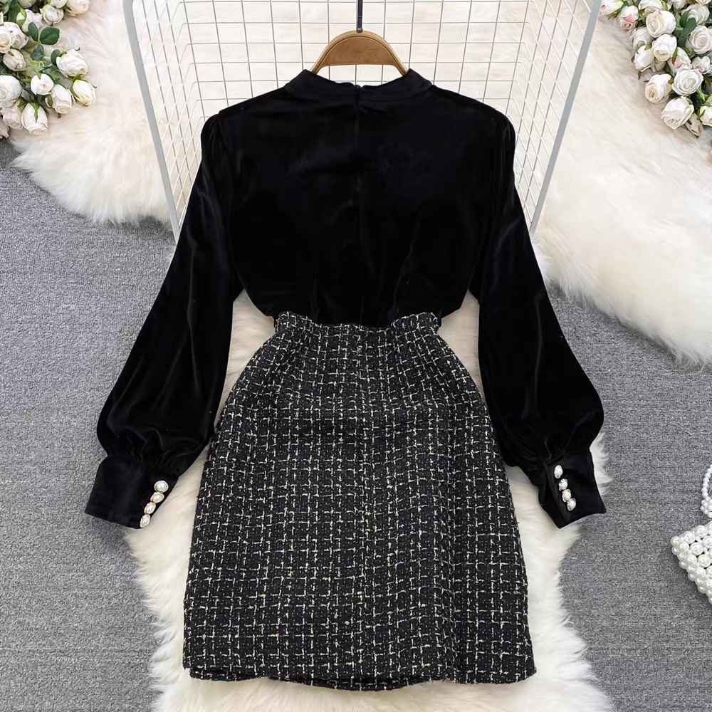 In control motto woolen dress FD103 image