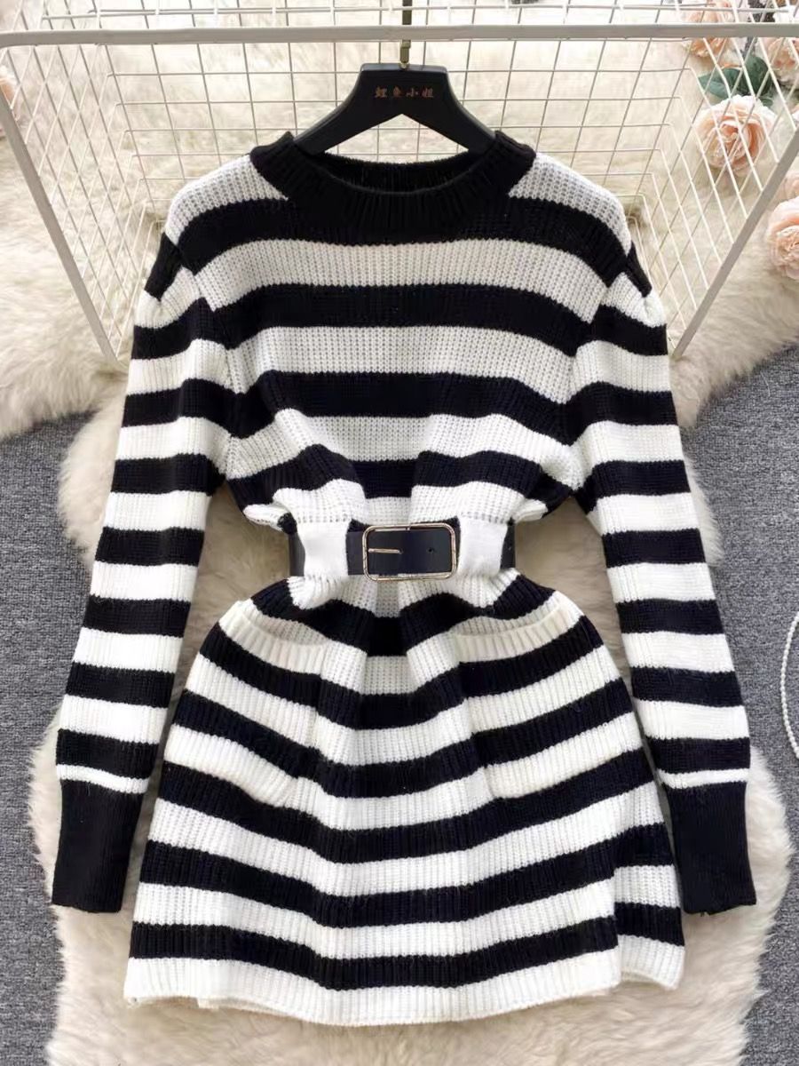 Millionaires club sweater dress & belt SSZZ895 image