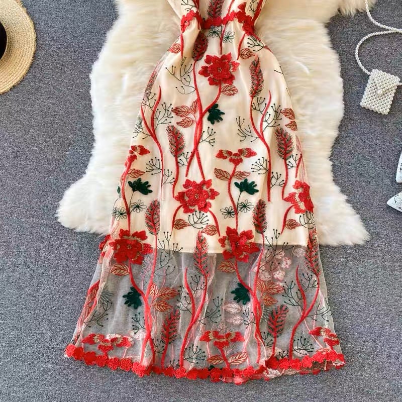 90s baby floral Dress FD122 image