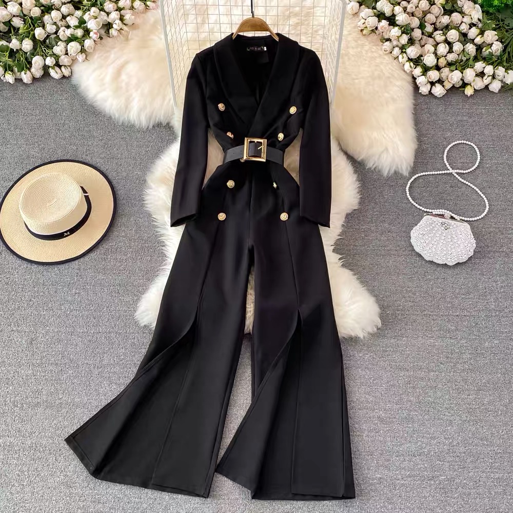 Glow up boot cut jumpsuit & belt JRZZ401 image