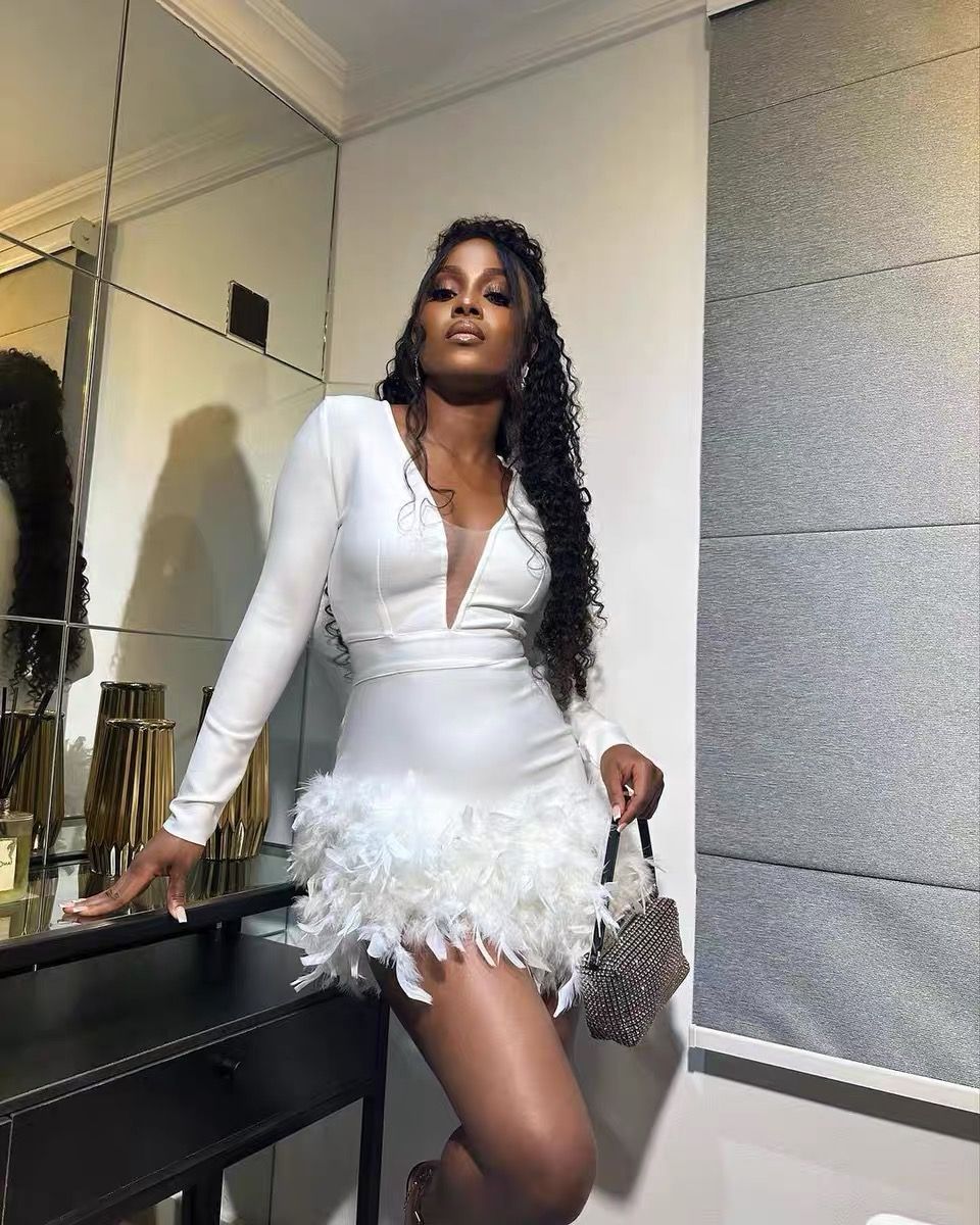 Can’t stop desire feathery dress EBC78 image