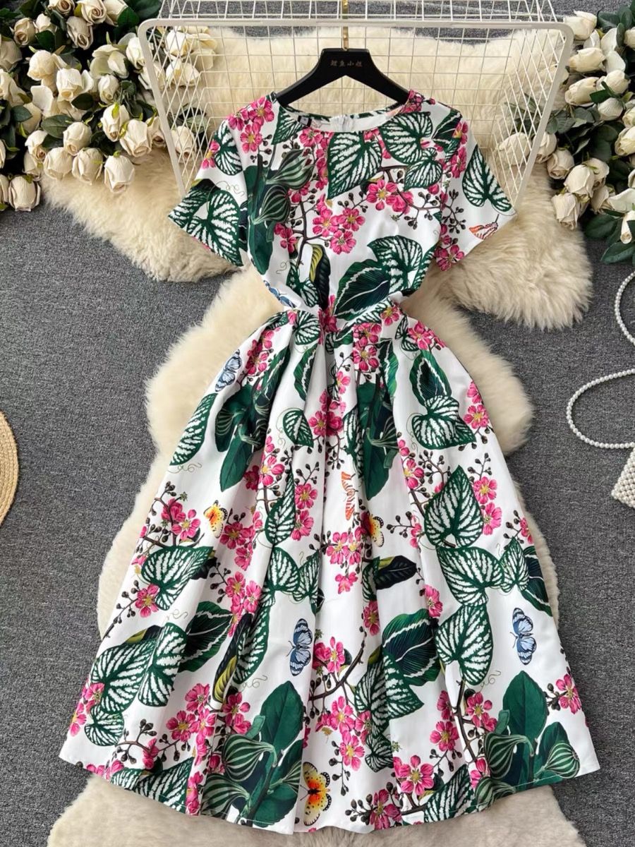Safari touring  print dress FD217