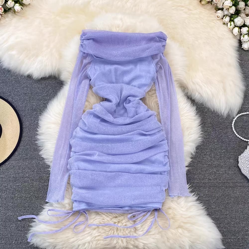 Shimmer away ruched gown CBC62 image