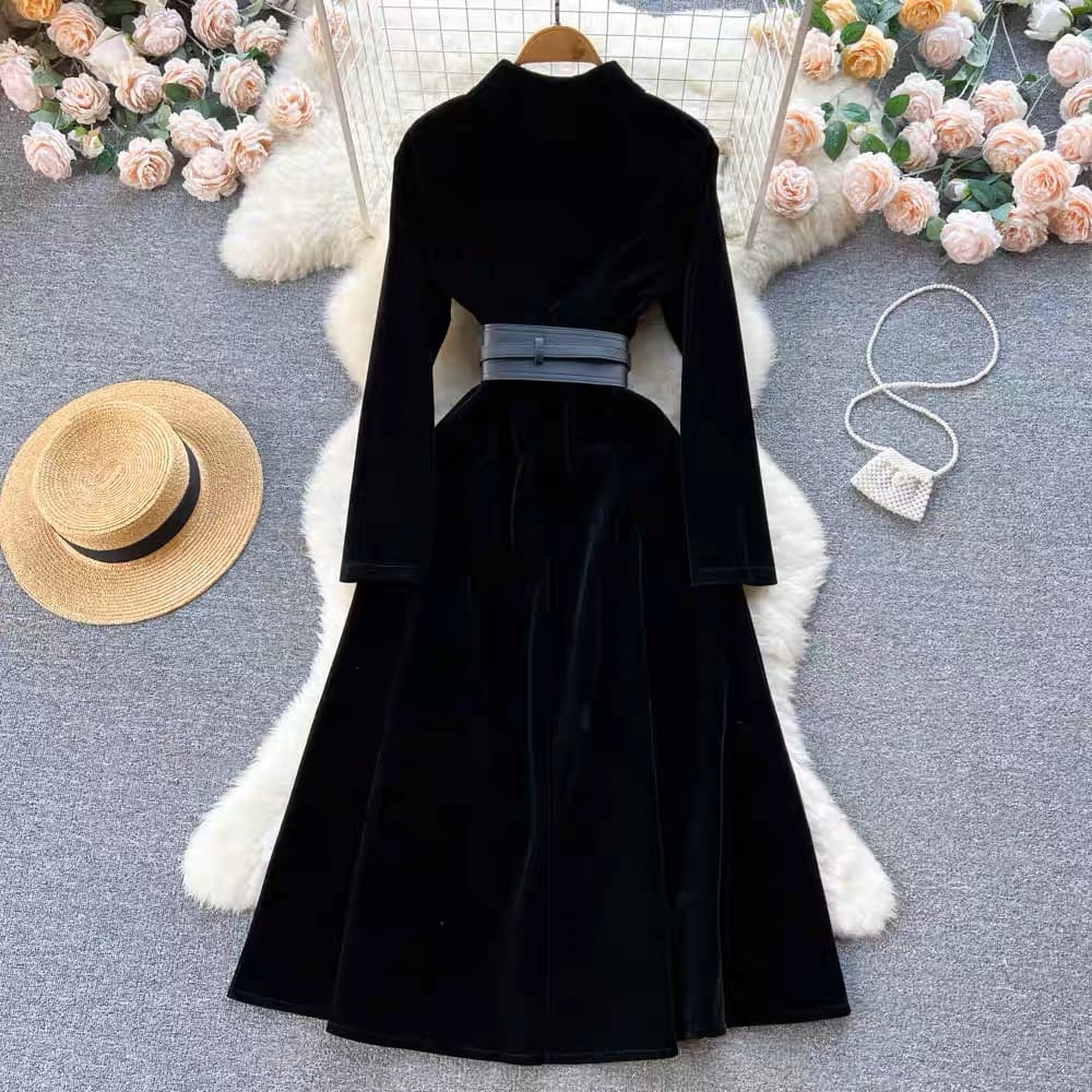 Office beauty suede dress FD135 image