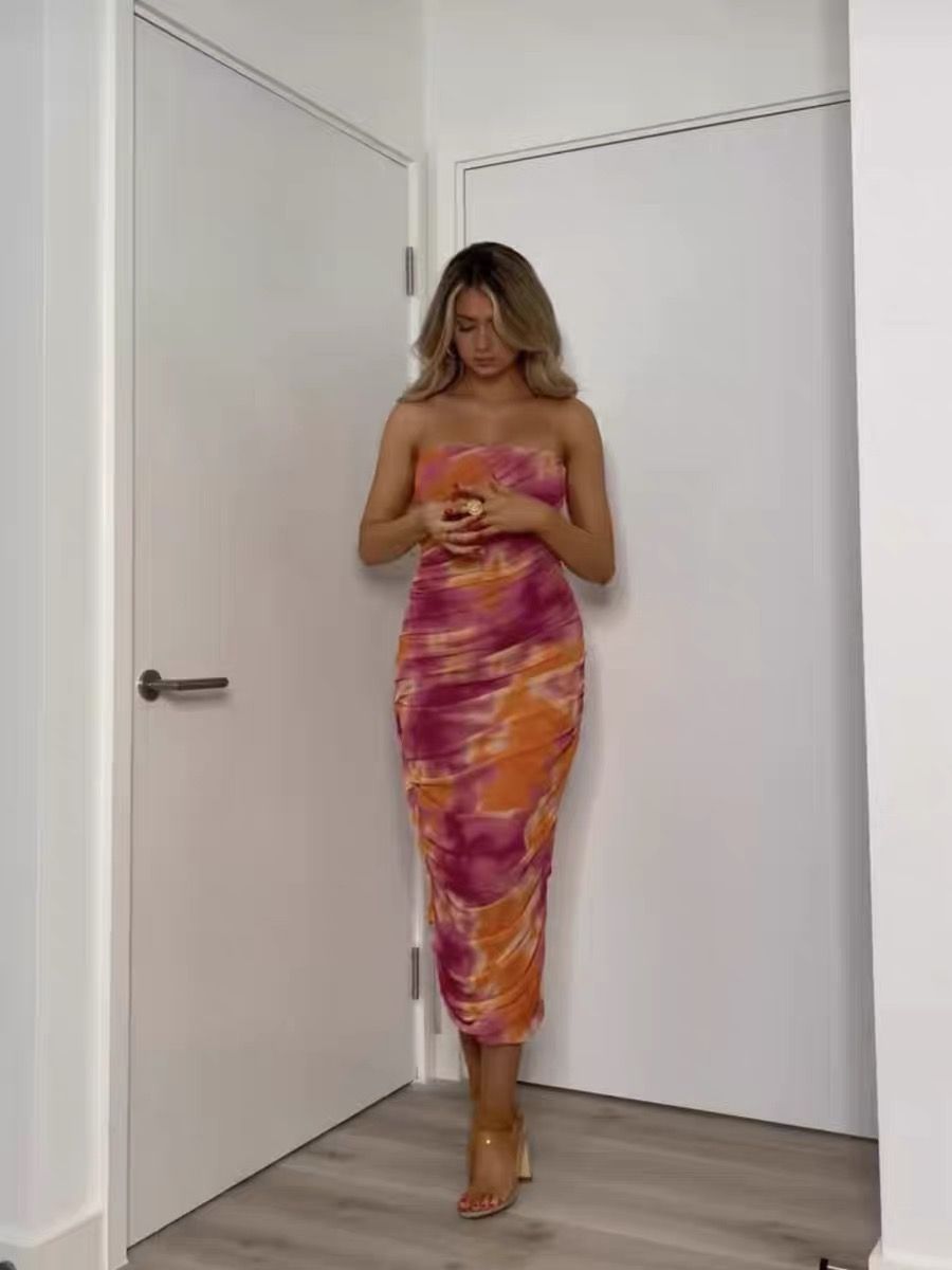 Burning love ruched dress CBC245 image