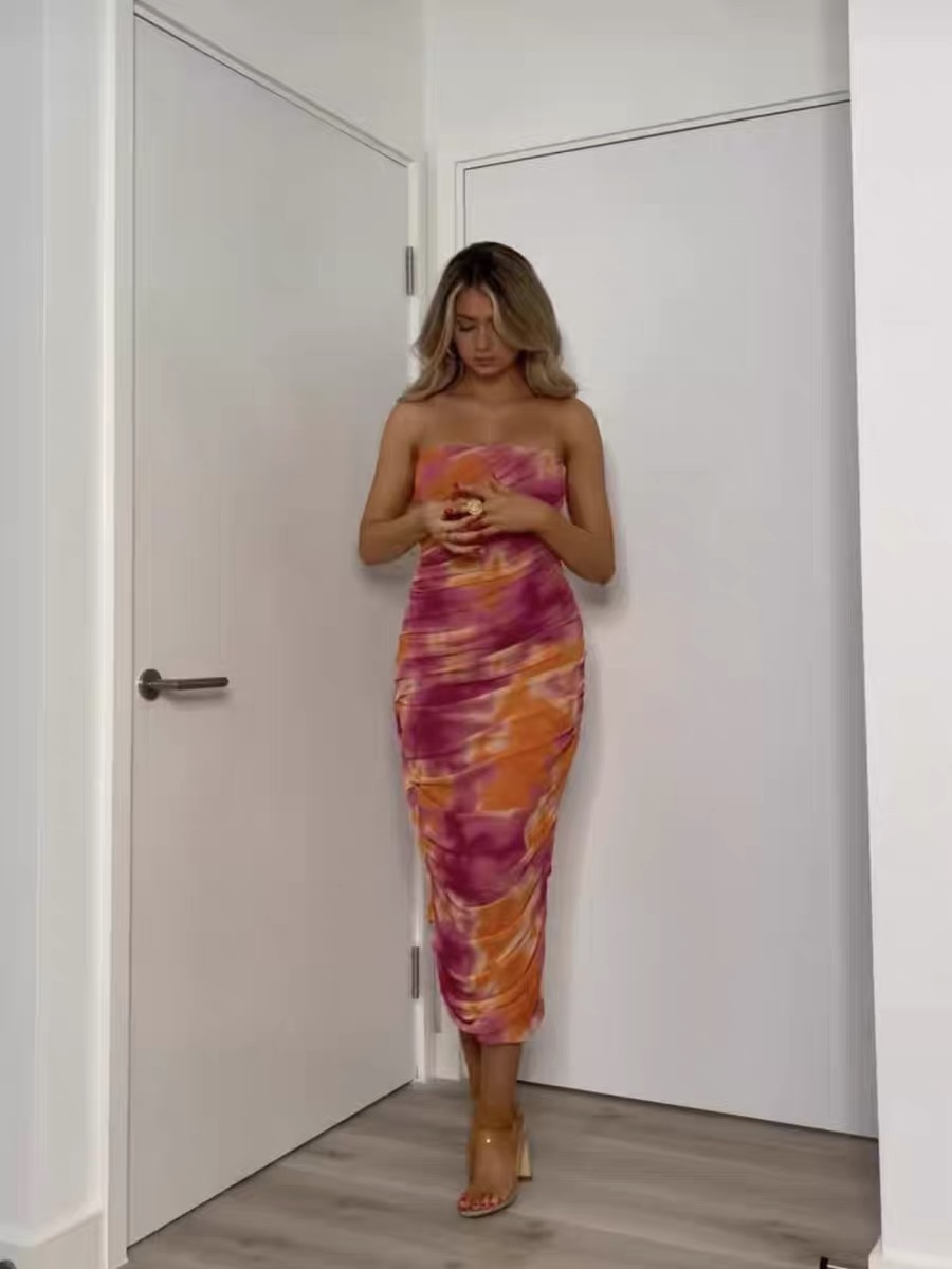 Burning love ruched dress CBC245