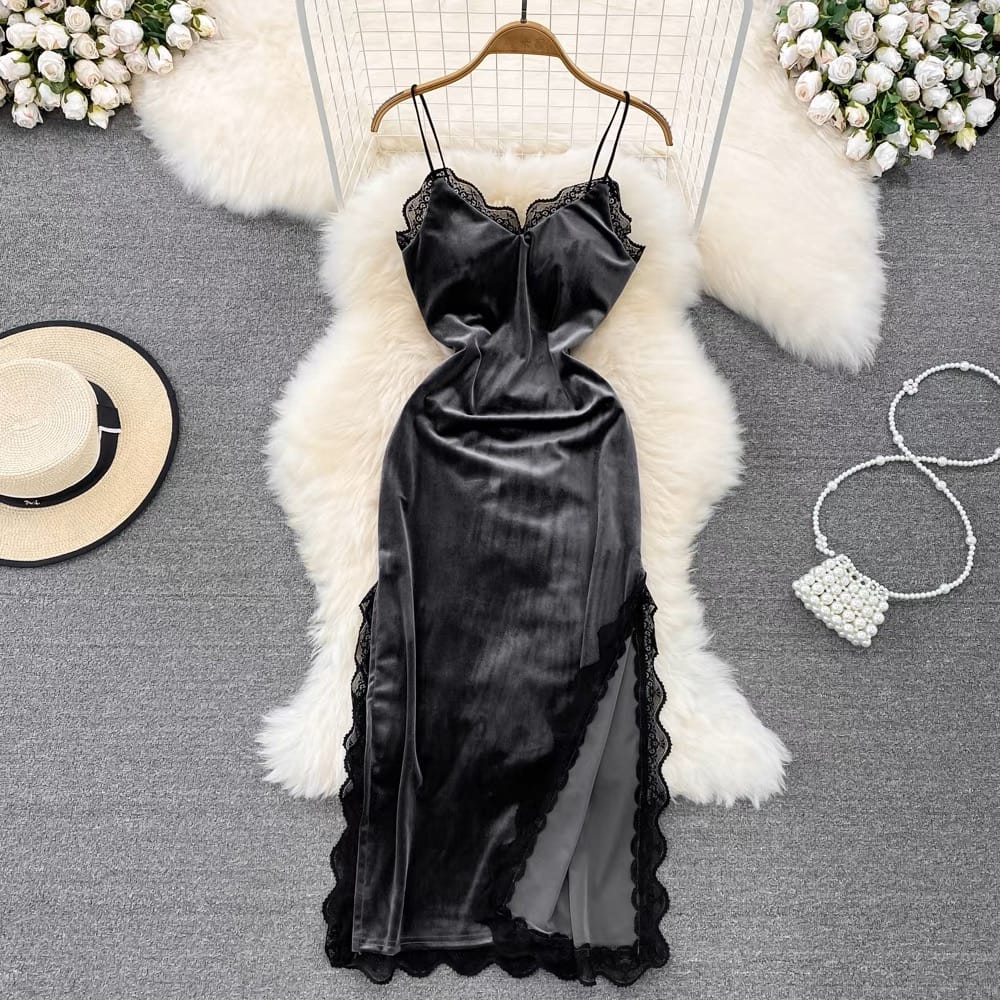 Bury gay girl suede gown CBC112 image