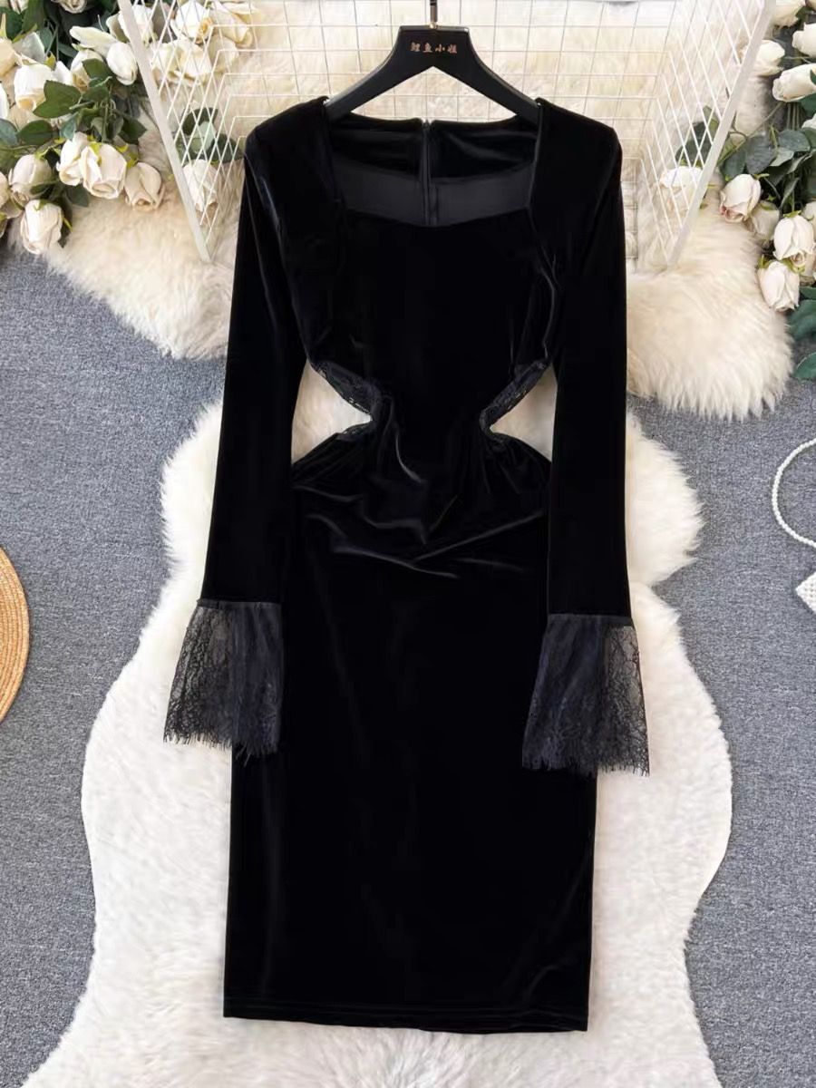 Borrowed hearts velvet dress FBC114 image