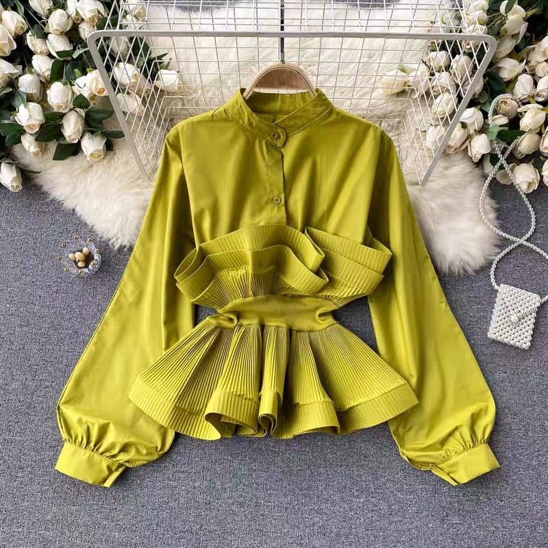 Flutter you away ruffle blouse BE113 image
